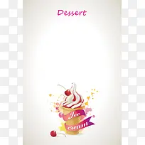 美味炫彩冰激凌甜点食物海报背景素材