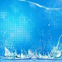 格子蓝色背景 净水器水波背景素