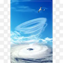 台风预警台风来了设计海报