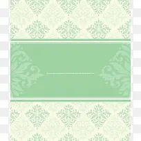 绿色淡雅欧式纹样元素背景