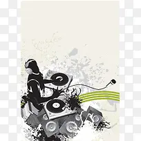现代音乐会娱乐活动海报涂鸦背景素材