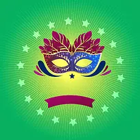 巴西狂欢节主题面具背景素材