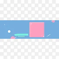 清新简约扁平几何banner背景