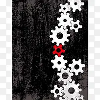 矢量古典复古齿轮工业背景素材