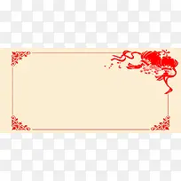 春节新年简约大气灯笼边框banner