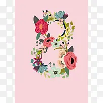 妇女节海报背景素材