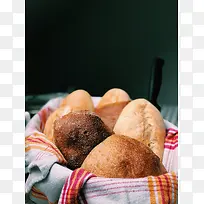 烤面包美食背景素材