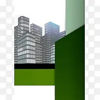 时尚元素建筑大楼画册商务海报背景