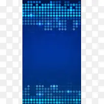 蓝色科技方块矢量图H5背景