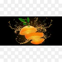 电商食品生鲜水果橙子促销banner