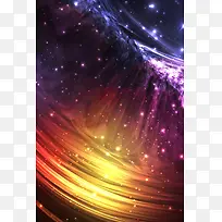 星空银河系绚丽科技海报背景素材