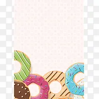 甜甜圈海报背景素材