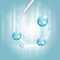 蓝色水滴水纹化妆品广告背景