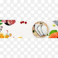 美食简约电商淘宝banner