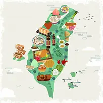 台湾旅行美食海报背景模板