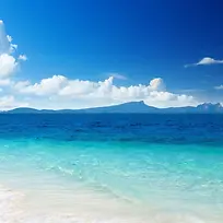 海滩蓝天淘宝风景主图背景素材