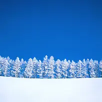 蓝色雪景风景淘宝主图背景元素