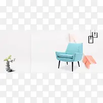 清新北欧简约风家具促销banner