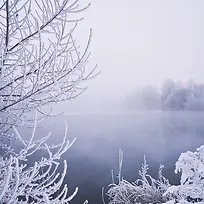 冬天湖水背景