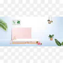 高档大气简约风彩妆专区banner