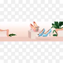 简约清新夏季女鞋banner