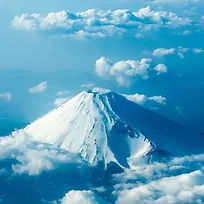 蓝色清新简约白雪背景