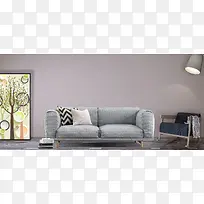 清新北欧简约风家具促销banner