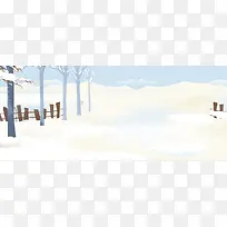 立冬简约雪景背景