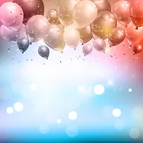 彩色气球浪漫光斑背景素材
