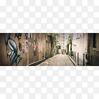 非主流欧式街景banner