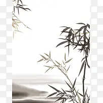 中国风淡雅竹子背景素材