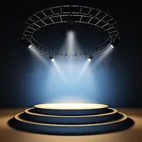 3D立体舞台灯光背景