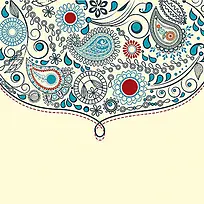 黄色插画手绘背景图