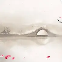 中国风桥梁背景