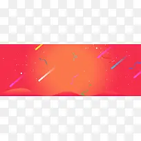 电商红色几何促销背景banner