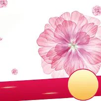 粉色花朵卸妆水化妆品PSD分层主图背景