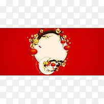 2017除夕团圆夜新年中国风红色海报