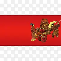中国风酿酒背景素材