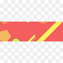 红色炫酷扁平几何背景banner