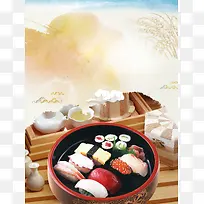 韩式料理旅游餐饮广告海报背景素材
