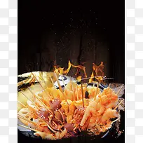 美食串串背景素材