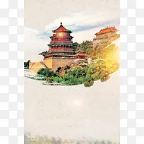 著名建筑北京旅游海报