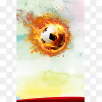 彩色炫酷激烈足球比赛海报背景素材