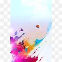 羽毛球比赛体育运动会