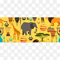 非洲风情和动物背景