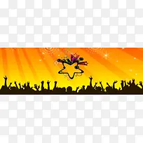 KTV狂欢展板banner背景