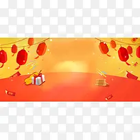 年货节喜庆背景banner