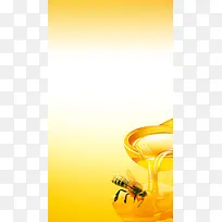蜂蜜蜜蜂金色背景素材