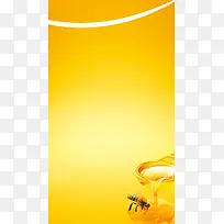 金色大气蜂蜜商业PSD分层H5背景素材