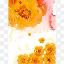 手绘花卉海报背景